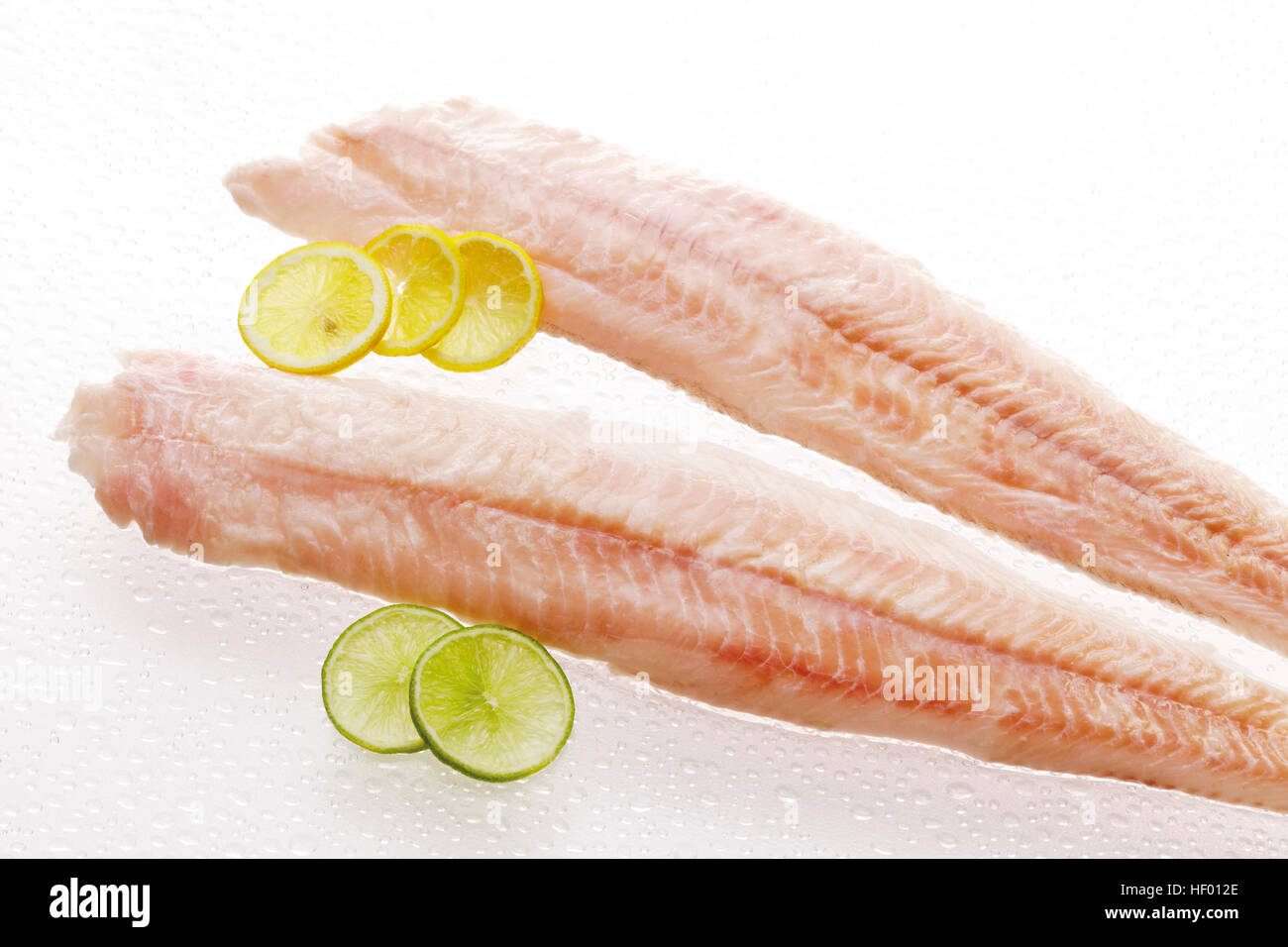 Fresh, raw Spined Loach filets Stock Photo