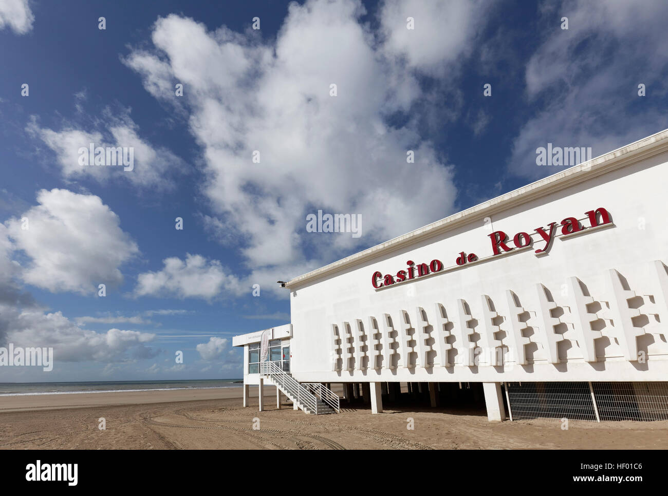 Royan Casino Barrière on Pontaillac Beach, Cote de Beaute, Royan, Charente-Maritime, France Stock Photo