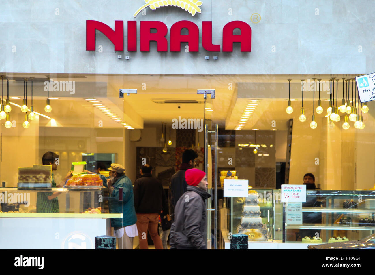 Luton, UK 25 Dec 2016 Shops are open as normal for business on Christmas Day in Bury Park