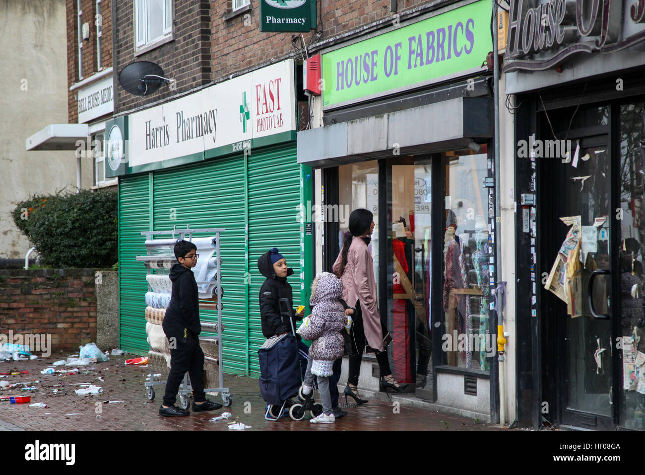 Luton, UK 25 Dec 2016 Shops are open as normal for business on