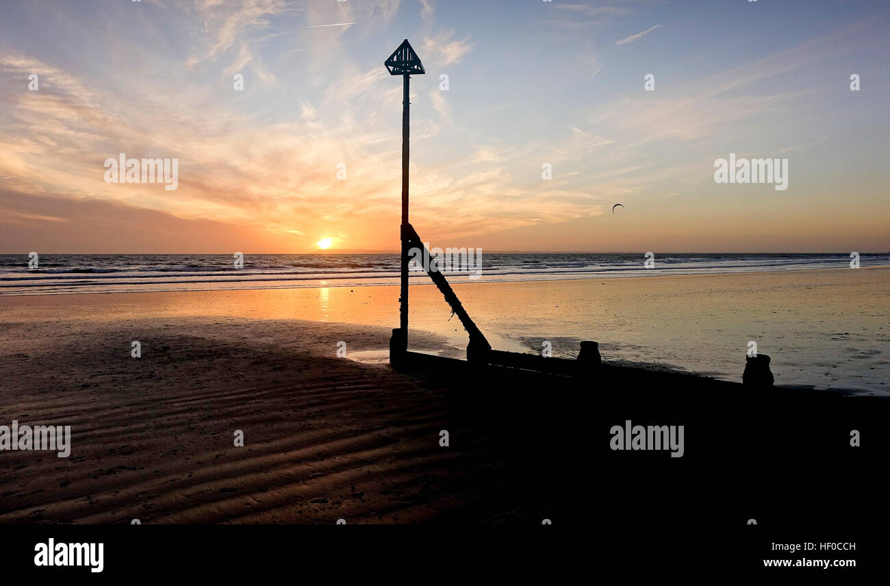 Idyllic Conditions West Wittering Beach, West Sussex, UK. 26th December 2016: Beautiful ...
