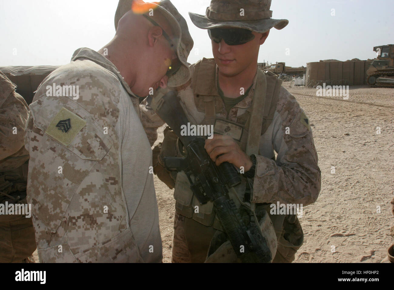 COMBAT OUTPOST OUELLETTE, Helmand province, Afghanistan - Inspecting ...