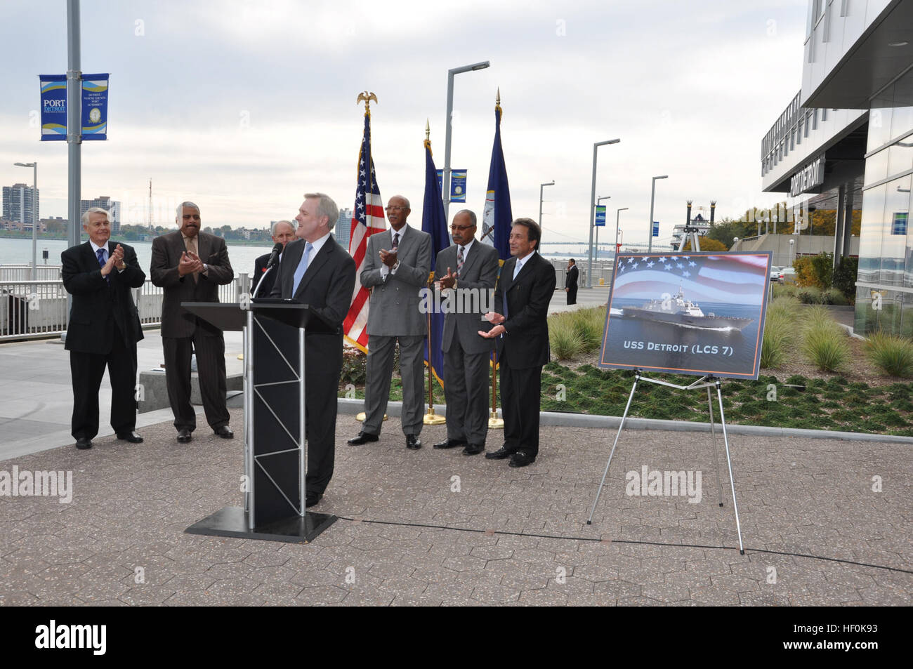 The USS Detroit (LCS 7), the seventh littoral combat ship, is ...