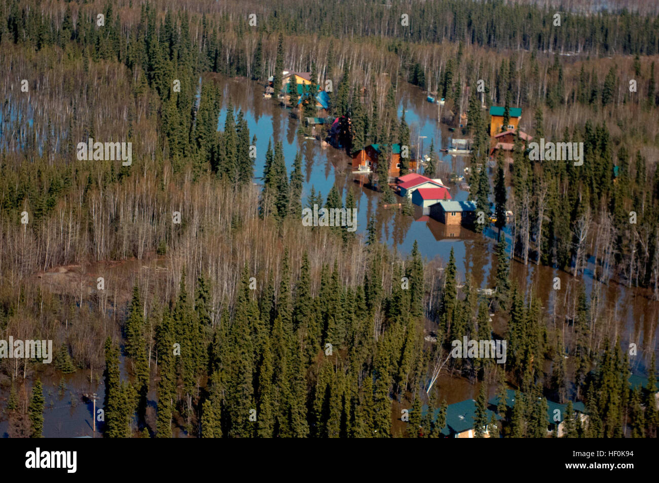The town of Galena, Alaska flooded as the Yukon River overflowed during