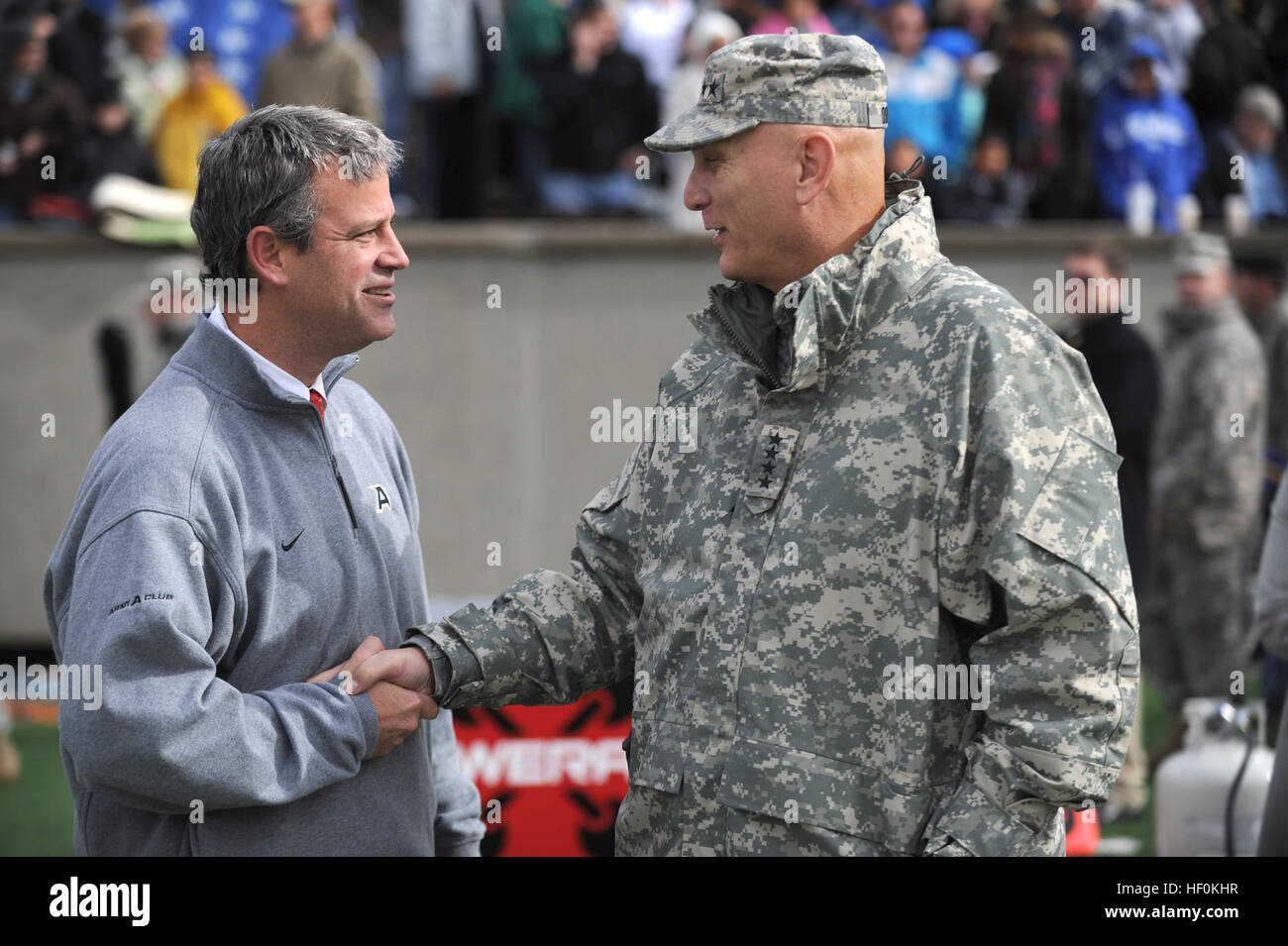 U.S. Army Chief of Staff Gen. Raymond T. Odierno shakes hands with Army