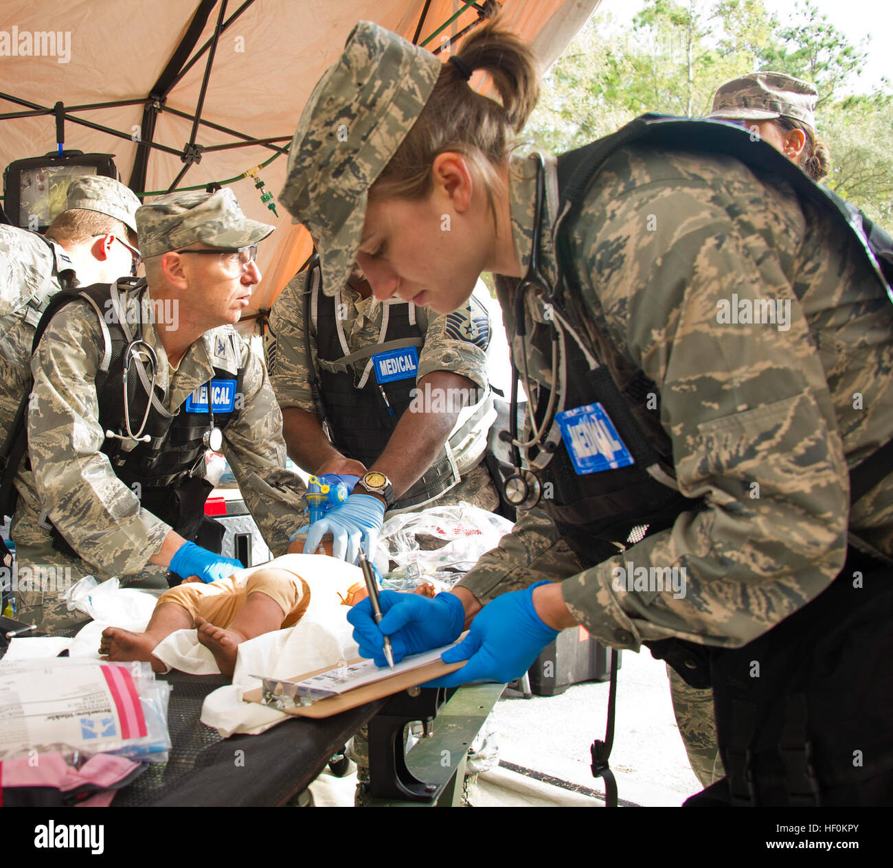 U.S. Air Force 2nd Lt. Sarah Kathe, a nurse with the 116th Medical