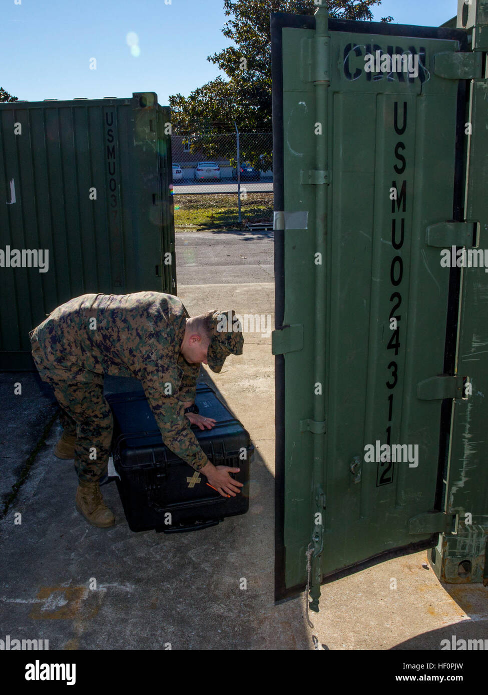 Aw179 U.S. Marine Corps Cpl. Jacob Hansen, a chemical, biological ...