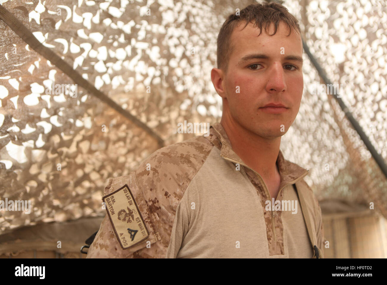 U.S. Marine Lance Cpl. Brandon M. Barton, a light armored vehicle