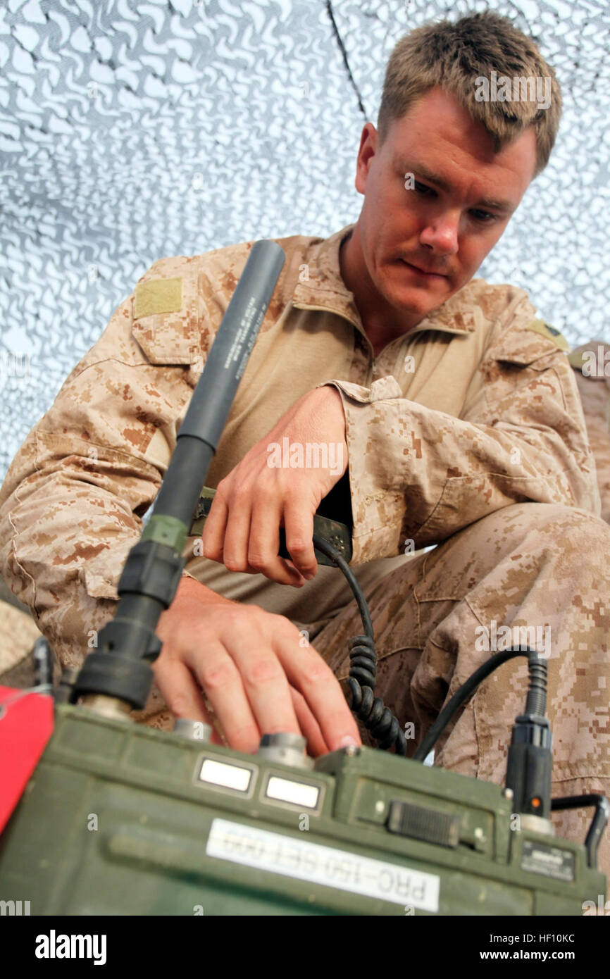 A Marine with Bravo Company, Battalion Landing Team 1st Battalion, 2nd ...