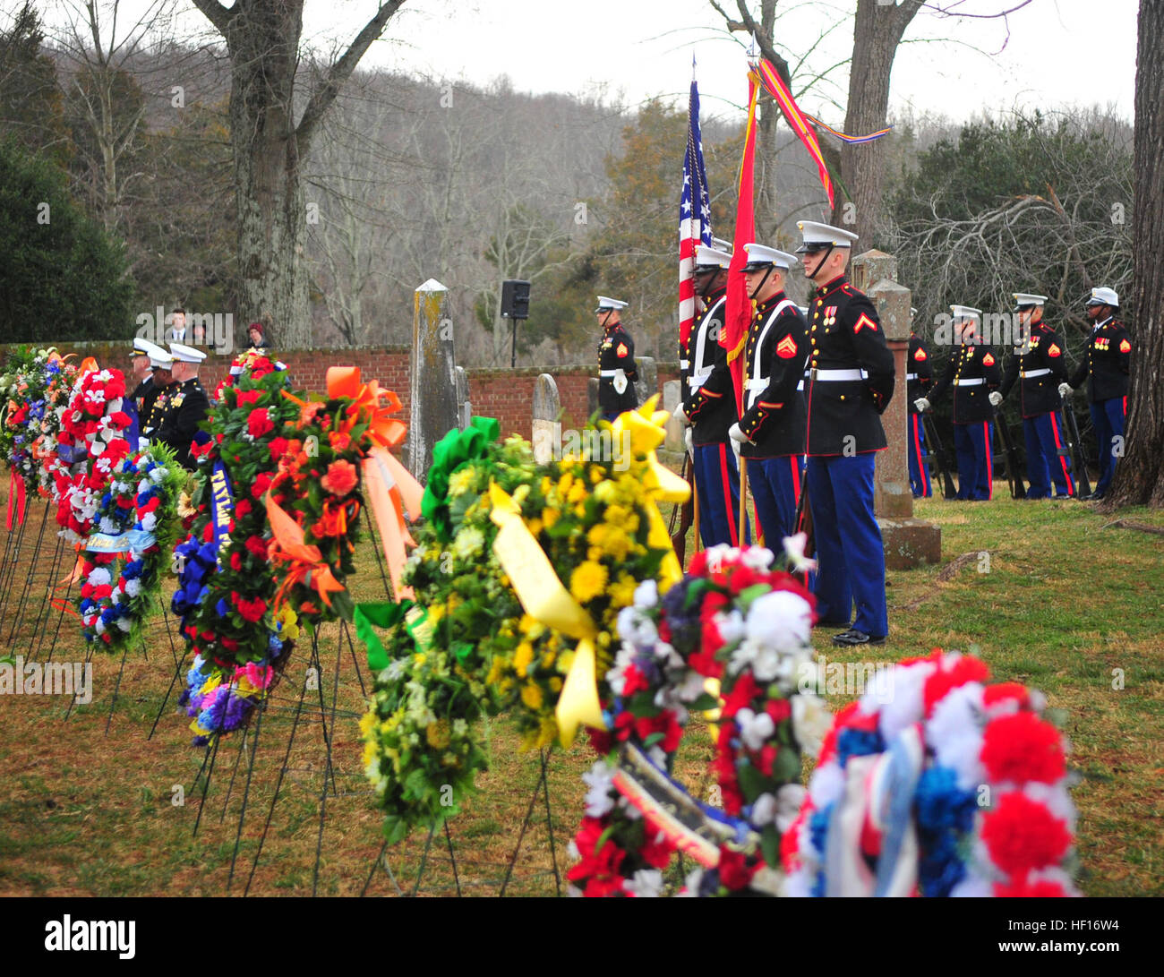 The Marine Corps Base Quantico color guard and honor guard participate ...
