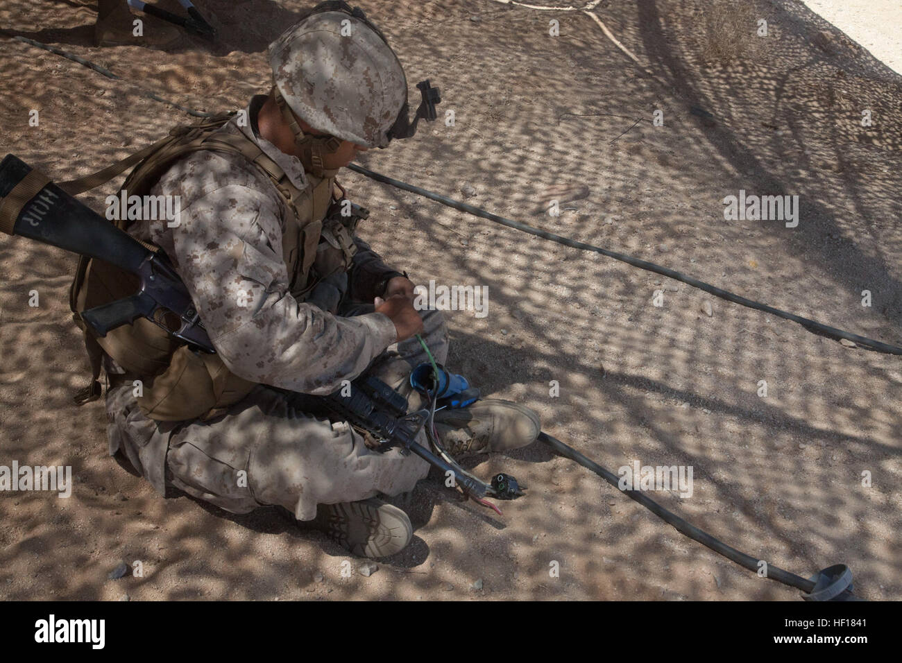 U.S. Marine Corps Private First Class Brandon Figueroa, an electrician