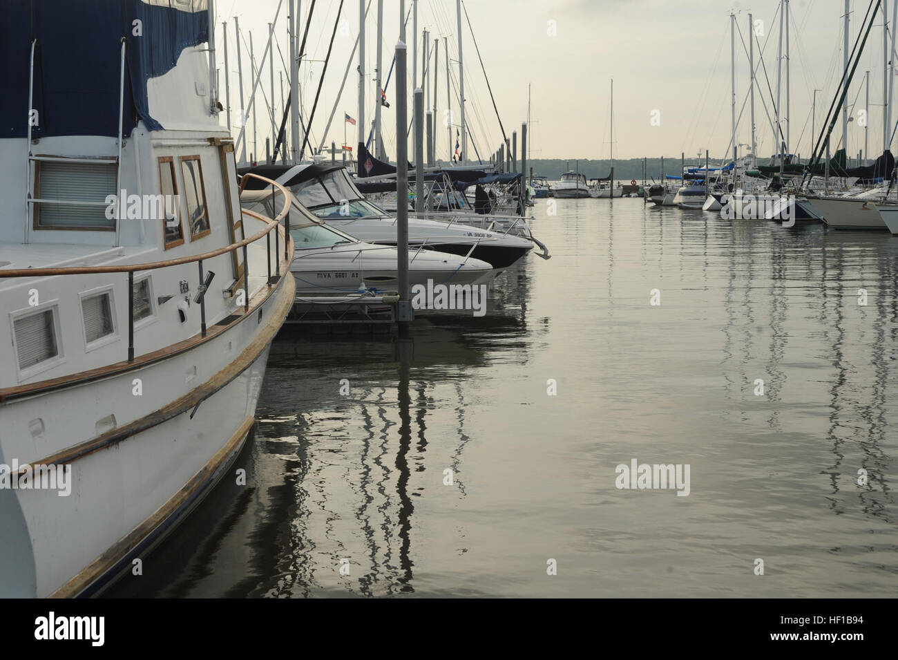 Boats are docked at quantico in the town of Quantico on June, 19, 2013