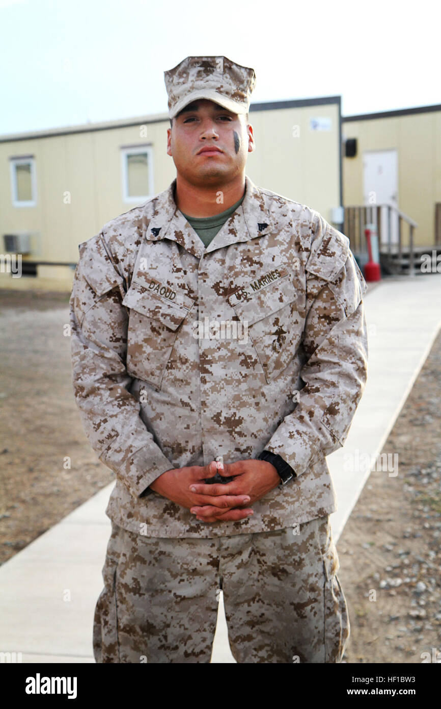 Marine Corps Cpl. Mark Daoud is the assistant facilities manager for
