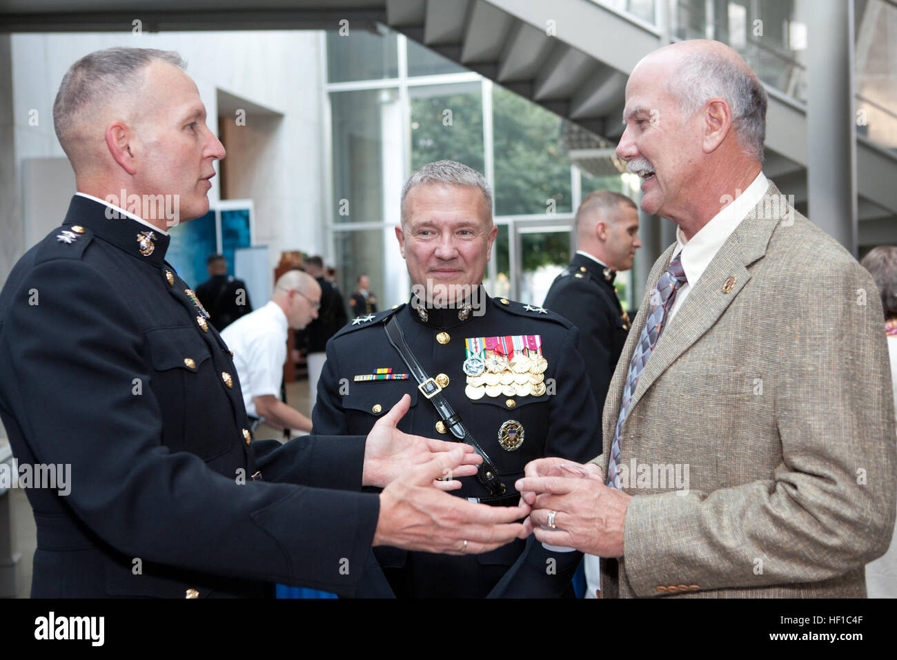 U.S. Marine Corps Maj. Gen. F. McKenzie Jr., center, the Marine