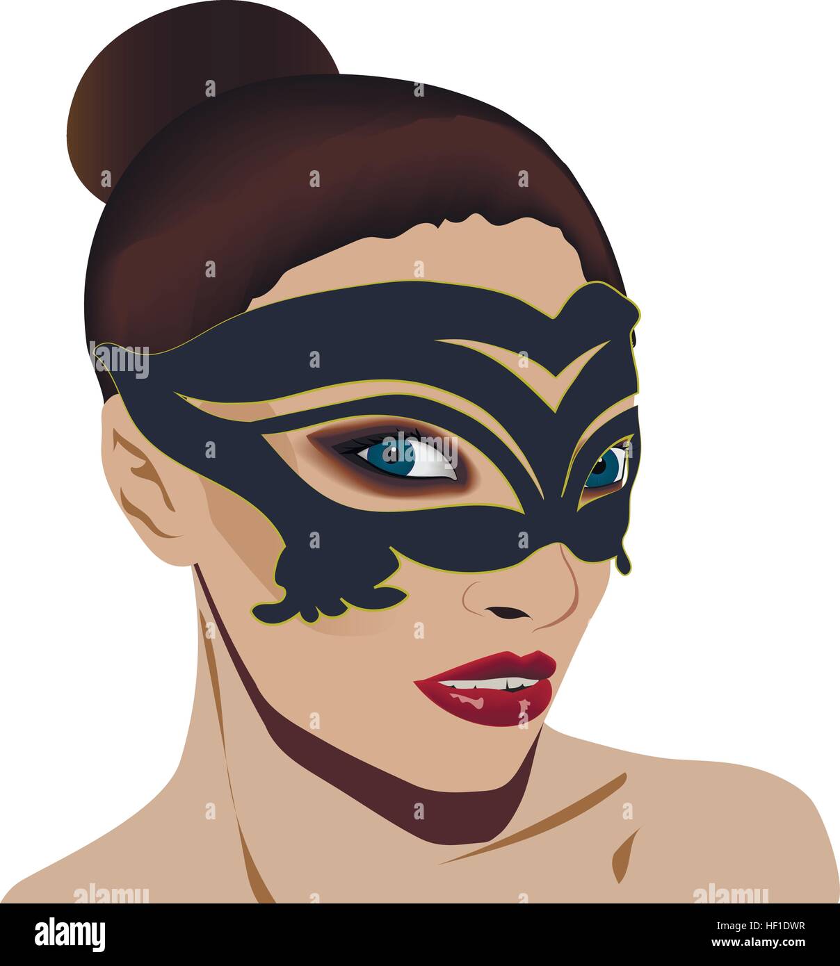 Woman in mask Stock Vector