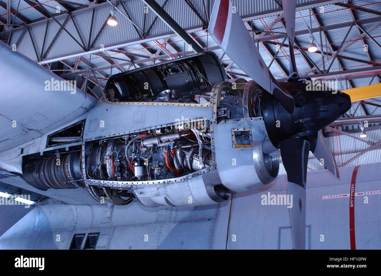 Allison T56 engine of KC130 Hercules Stock Photo Alamy