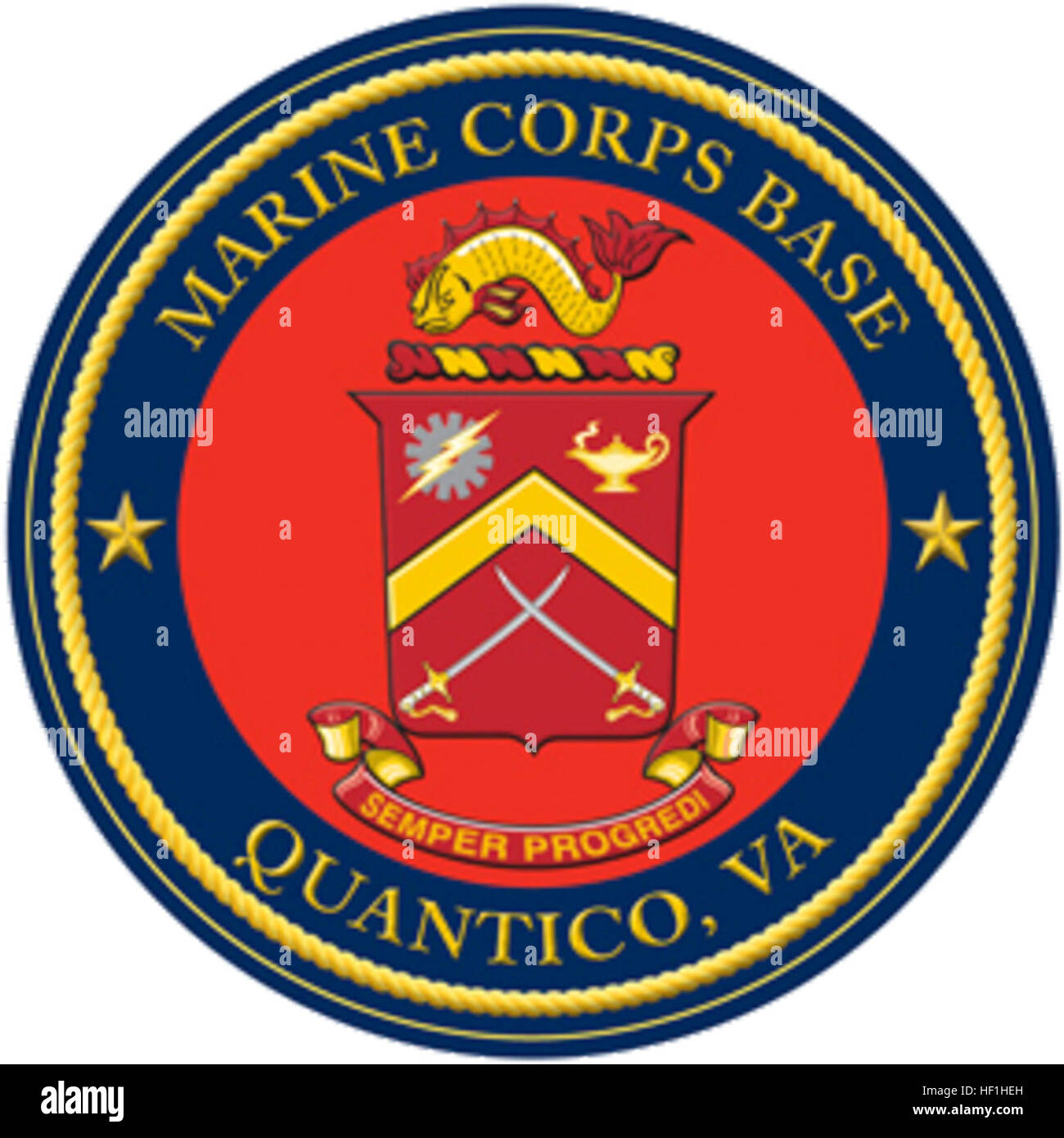 Seal of marine corps base quantico stock photo alamy