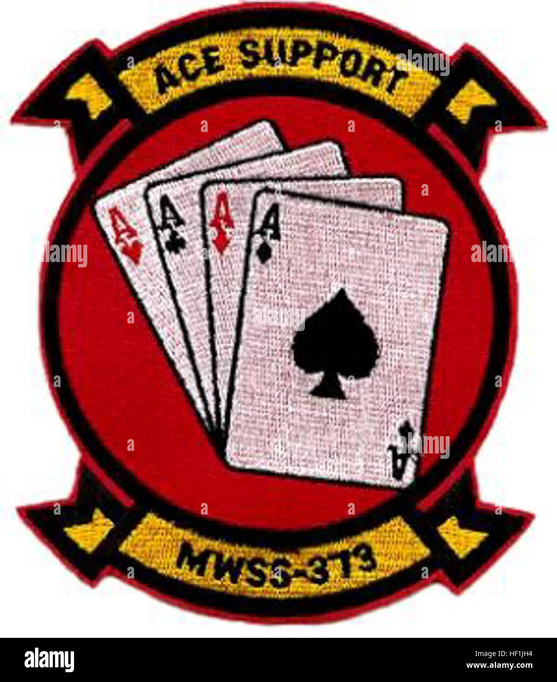 The insignia of Marine Wing Support Squadron 373 (MWSS-373) represents ...
