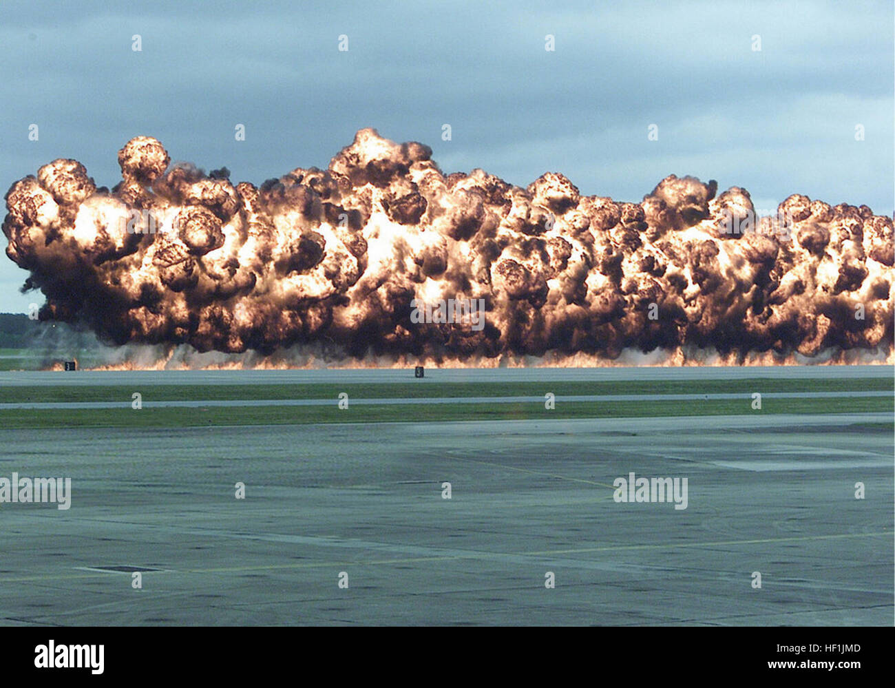 Simulated Napalm Airstrike Stock Photo