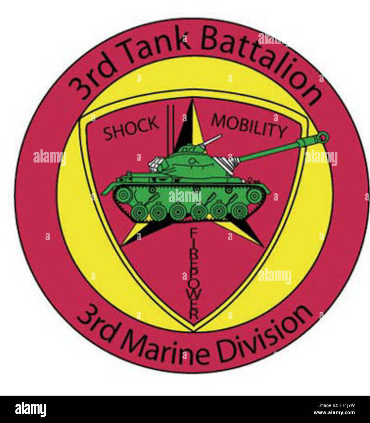 3rd Tank Battalion insignia USMC Stock Photo Alamy