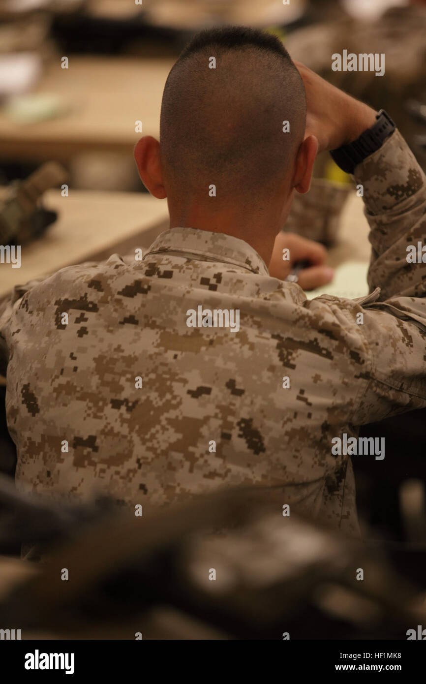 A U.S. Marine with Delta Company, Infantry Training Battalion (ITB