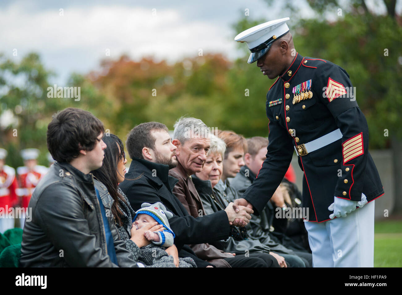 Master Sgt. Leonard Spain, Marine Barracks Washington D.C. funeral
