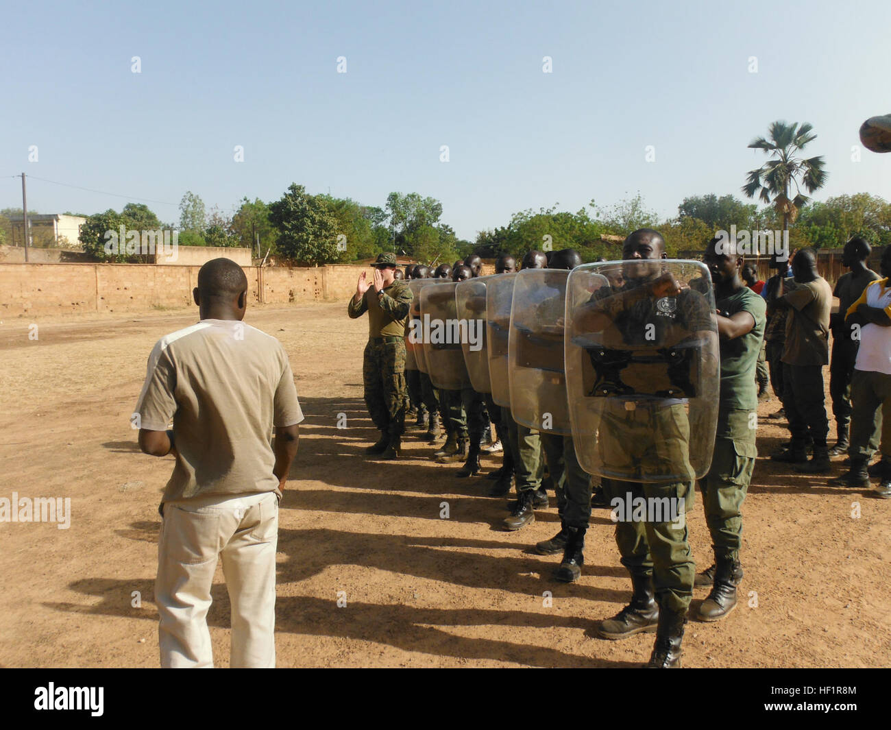 Burkinabé Gendarmerie Practice Movement In Crowd-control Formations ...