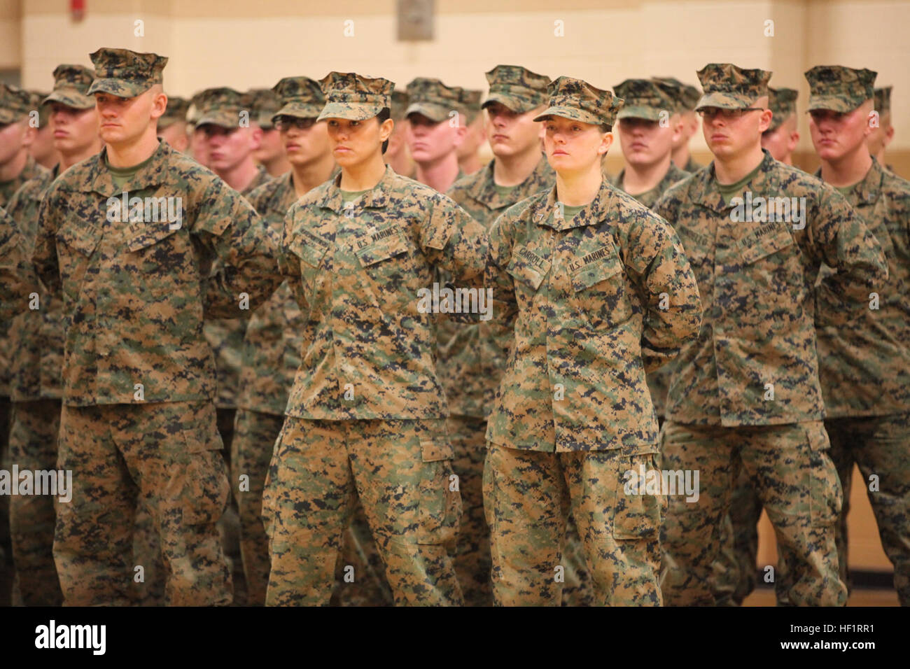 U.S. Marines PFC. Cristina Fuentes Montenegro (Center Left) and PFC