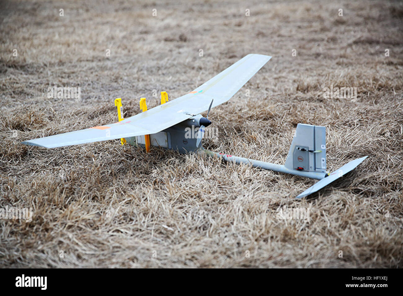 Mit Raven A Raven unmanned aerial vehicle rests on the ground prior to flight ...