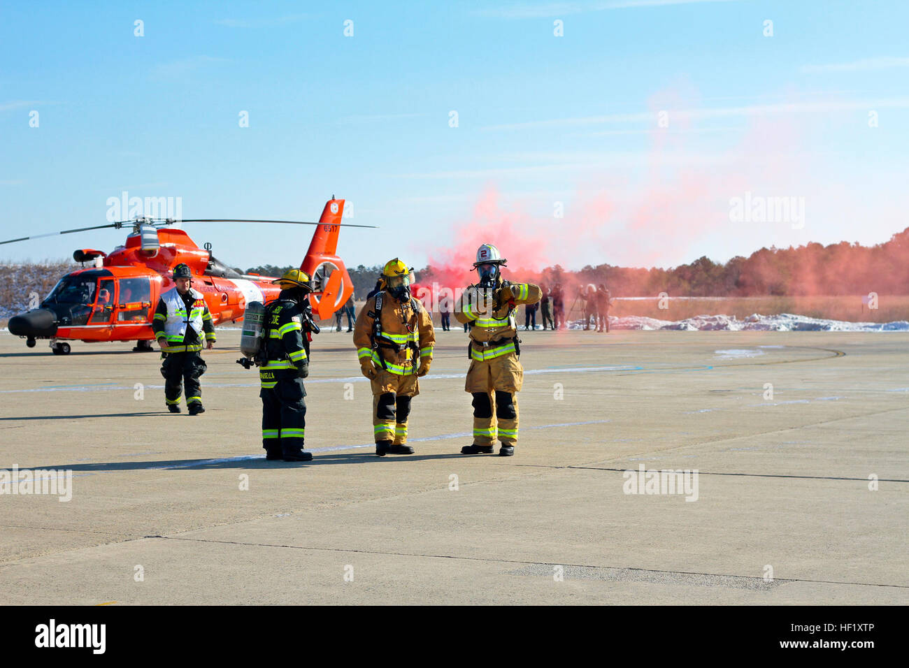 U.S. Air Force fire protection specialists from the New Jersey Air
