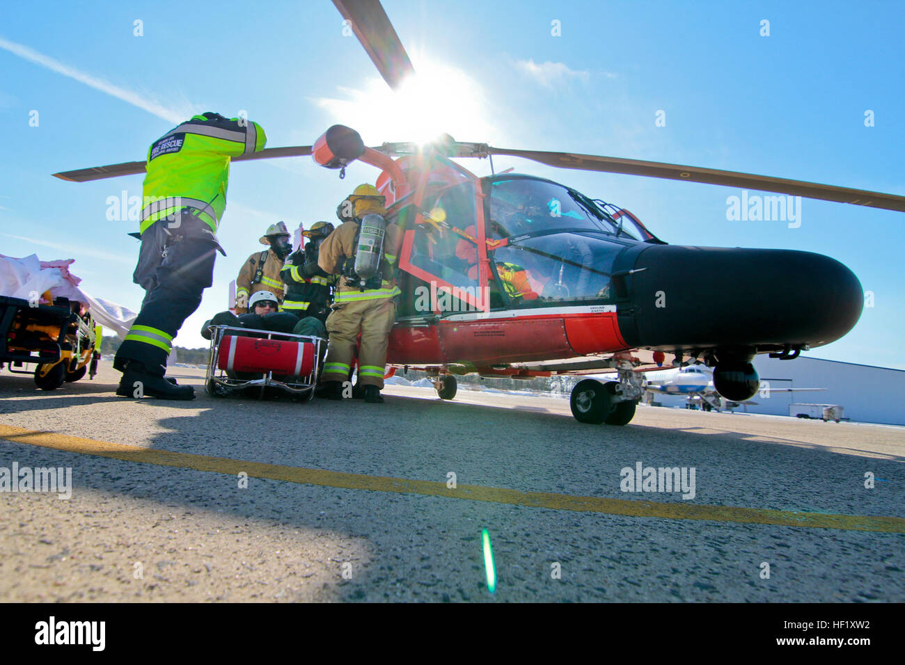 U.S. Air Force fire protection specialists from the New Jersey Air