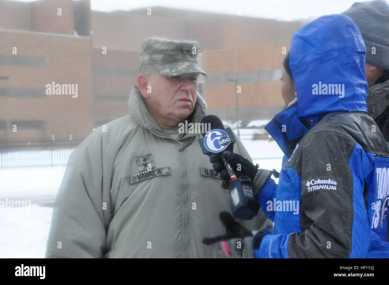 Melissa Magee of 6ABC interviews Maj. Gen. Frank Vavala, adjutant