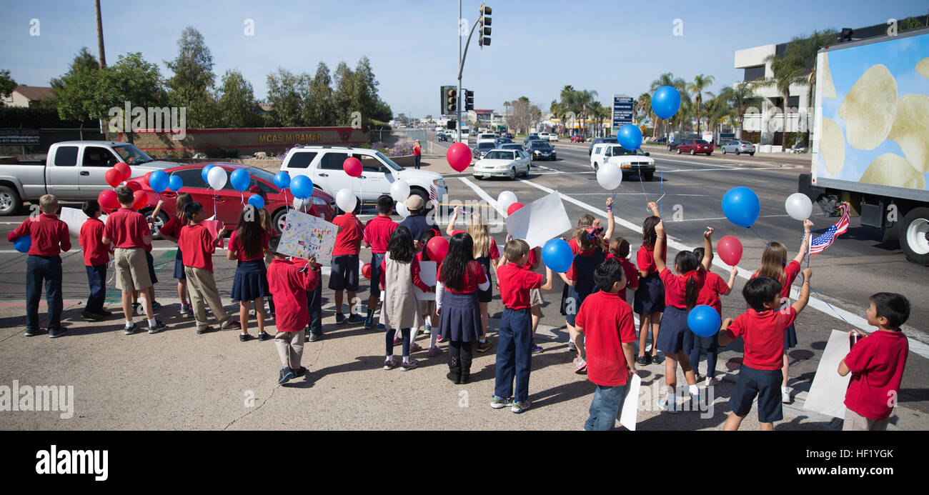 Students and staff from Mira Mesa Christian School gather at the north
