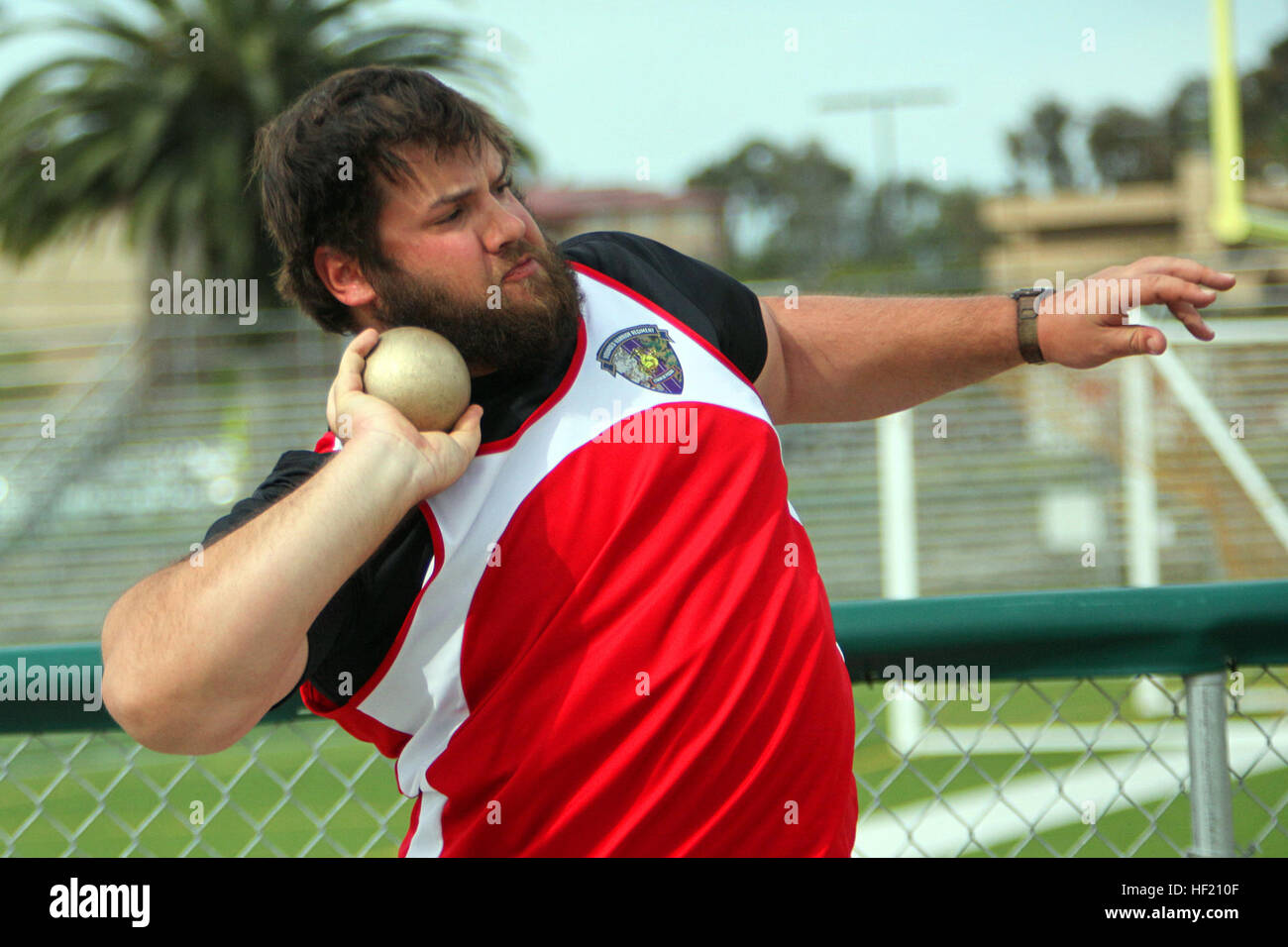 Athletes compete in shot hi-res stock photography and images - Alamy