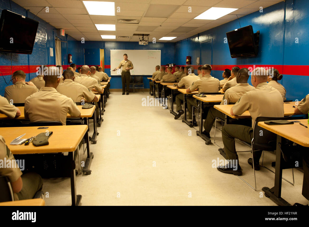 An instructor at 2nd Marine Logistics Group's Corporal's Course