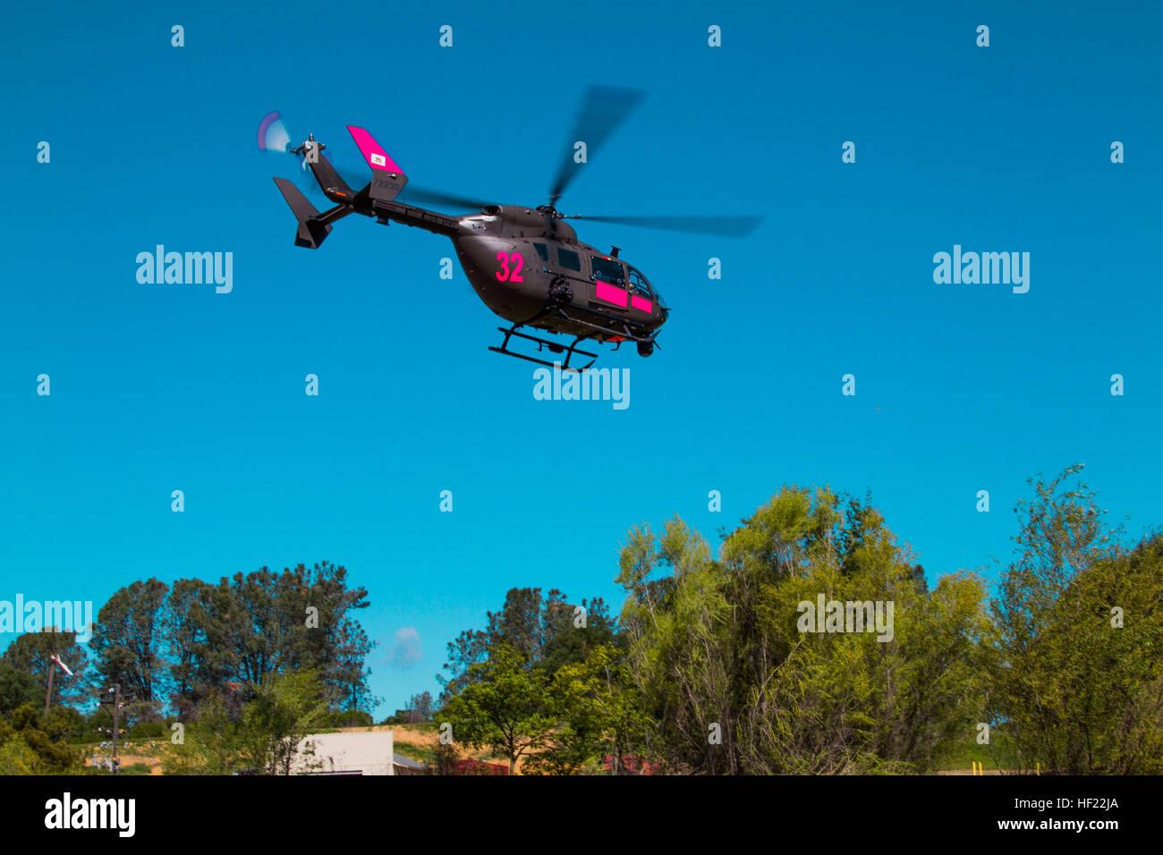 A California Army National Guard UH-72 Lakota helicopter from Company A ...