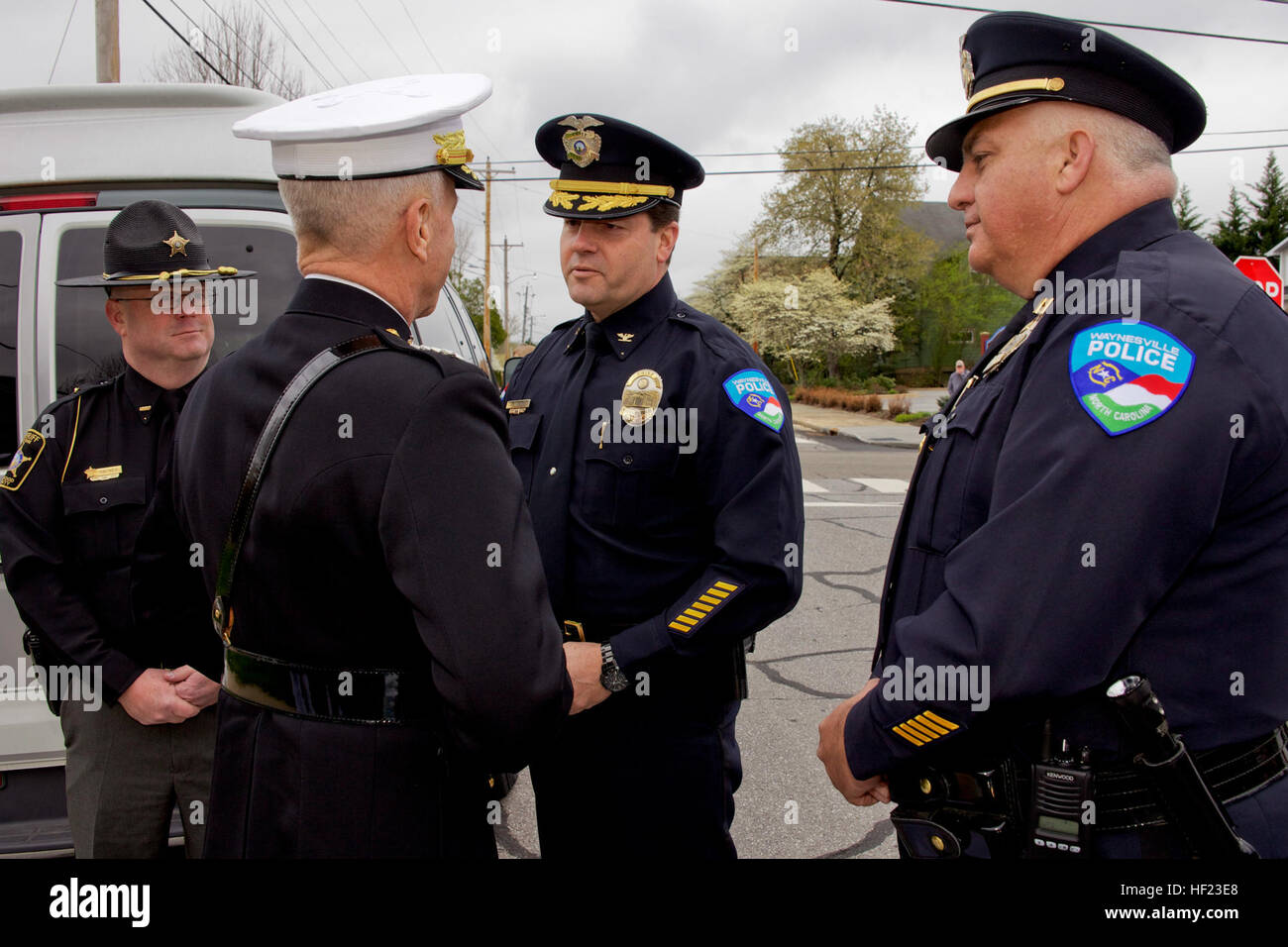 The 35th Commandant of the Marine Corps (CMC), Gen. James F. Amos, left
