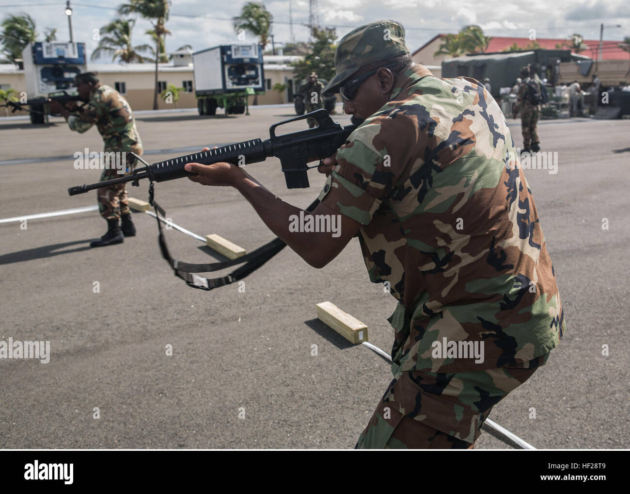 Cpl. Dwayne McKenzie, police officer from St. Vincent/Grenadines, participates in interior urban
