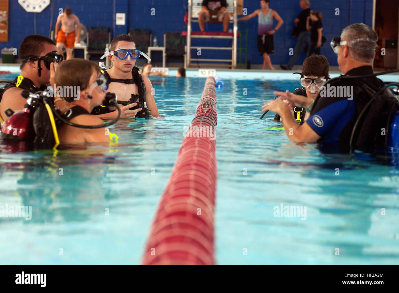 Youth campers conduct a scuba diving class whille at the Wisconsin