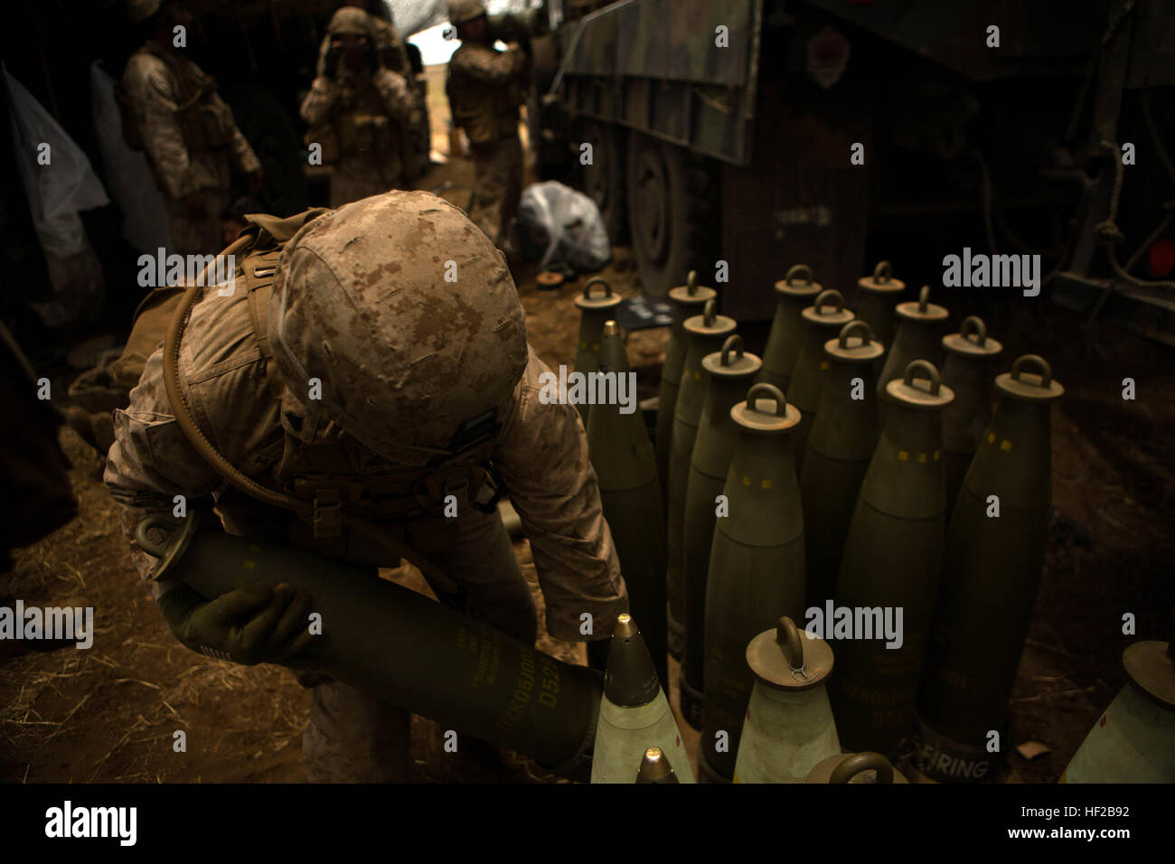 U.S. Marine Corps Lance Cpl. Robert Melton, a field artillery fire controlman with Charlie