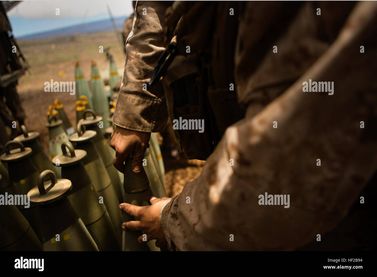 U.S. Marine Corps Lance Cpl. Matthew Hibbert, a field artillery fire controlman, with Charlie