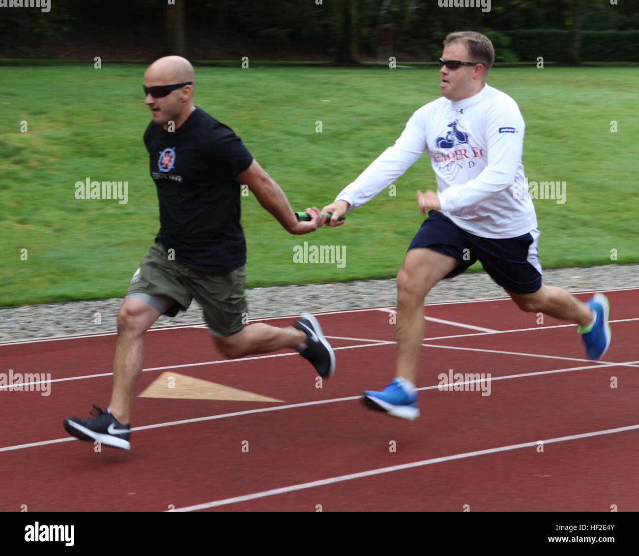 Sgt. Jeremy Lake (left) and Sgt. John Wheeler, both from Wounded