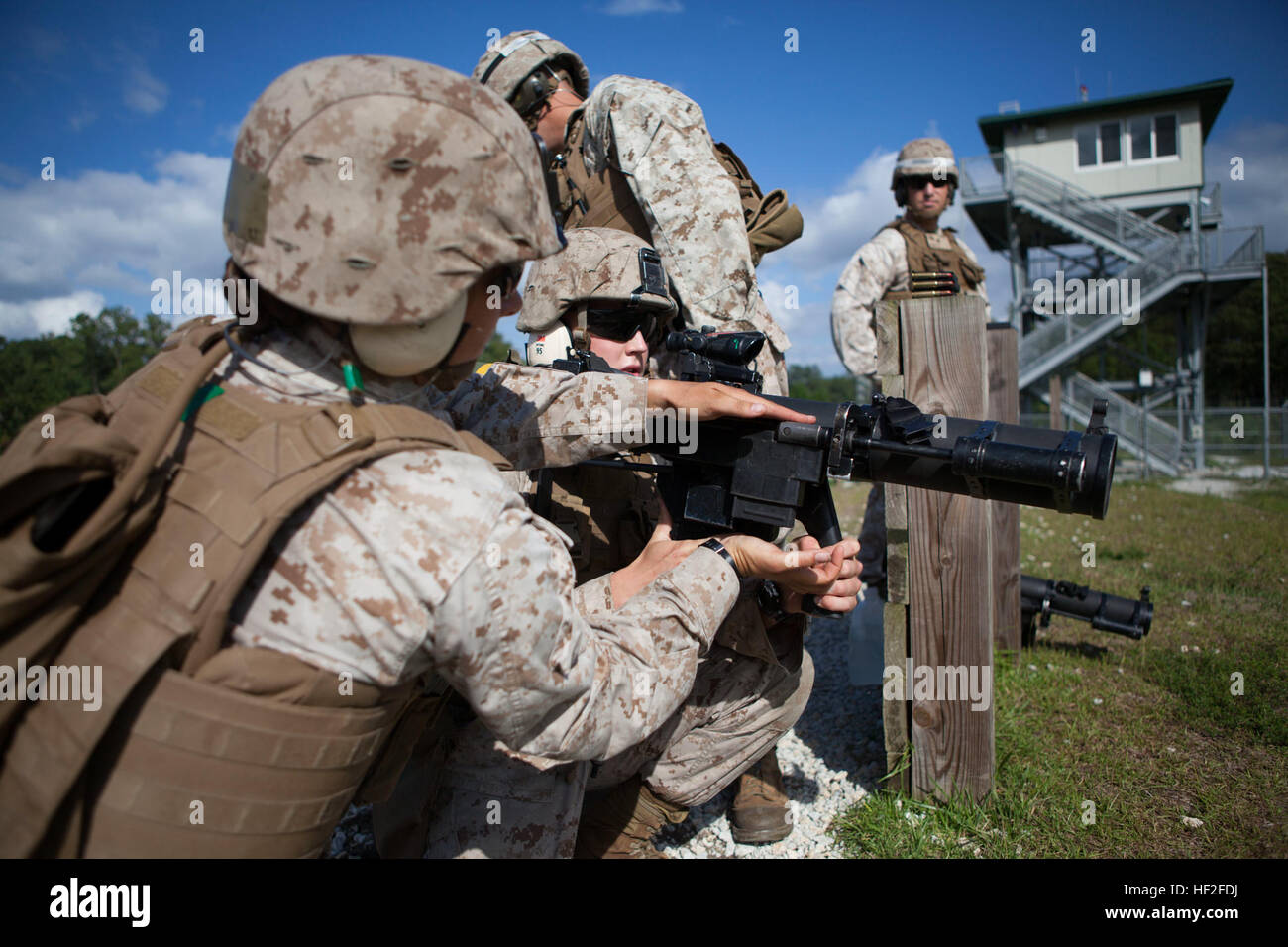 U.S. Marines with Alpha Co., Infantry Training Battalion (ITB), School