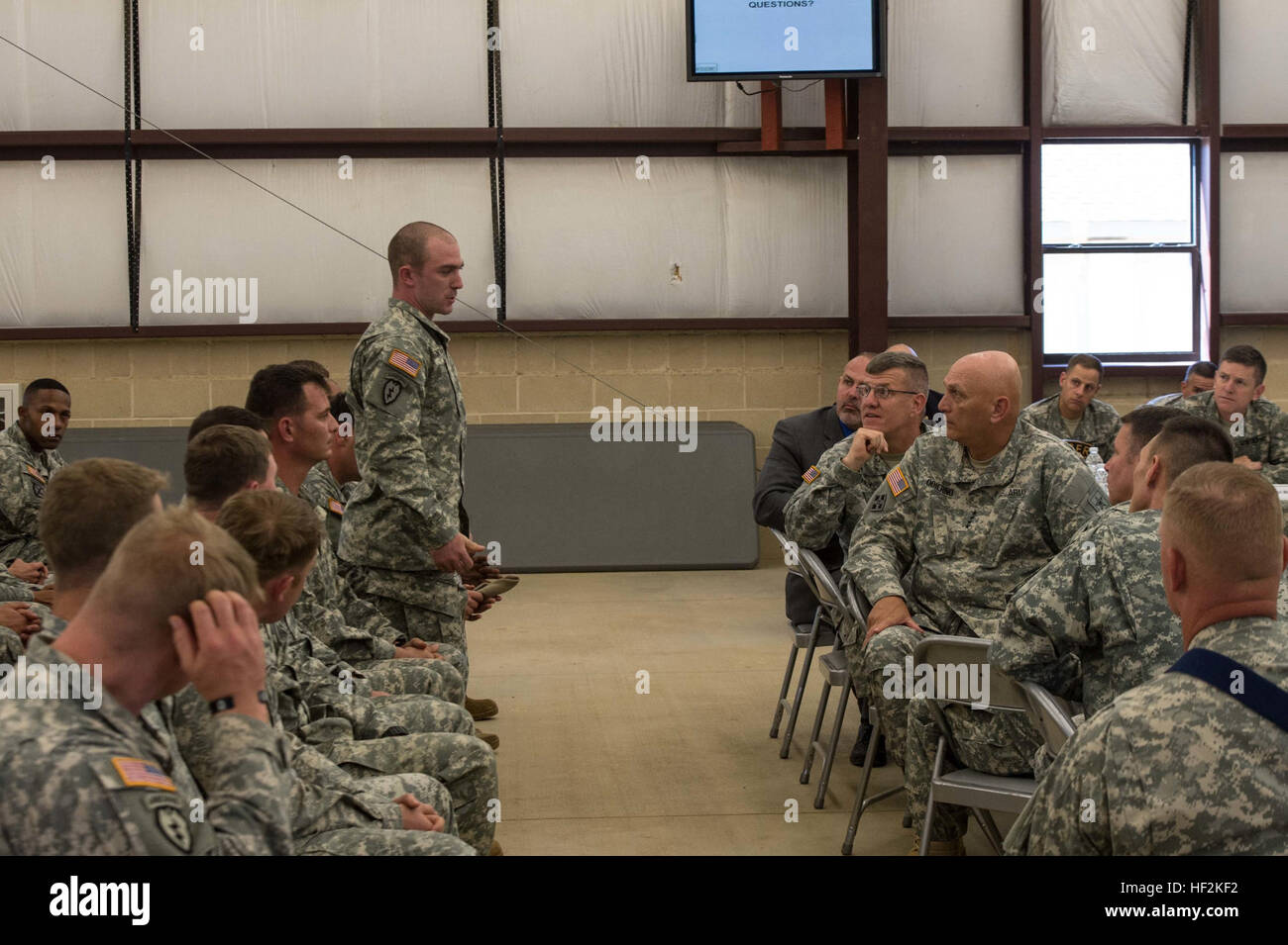 U.S. Army Chief of Staff Gen. Ray Odierno is briefed by a Ranger ...