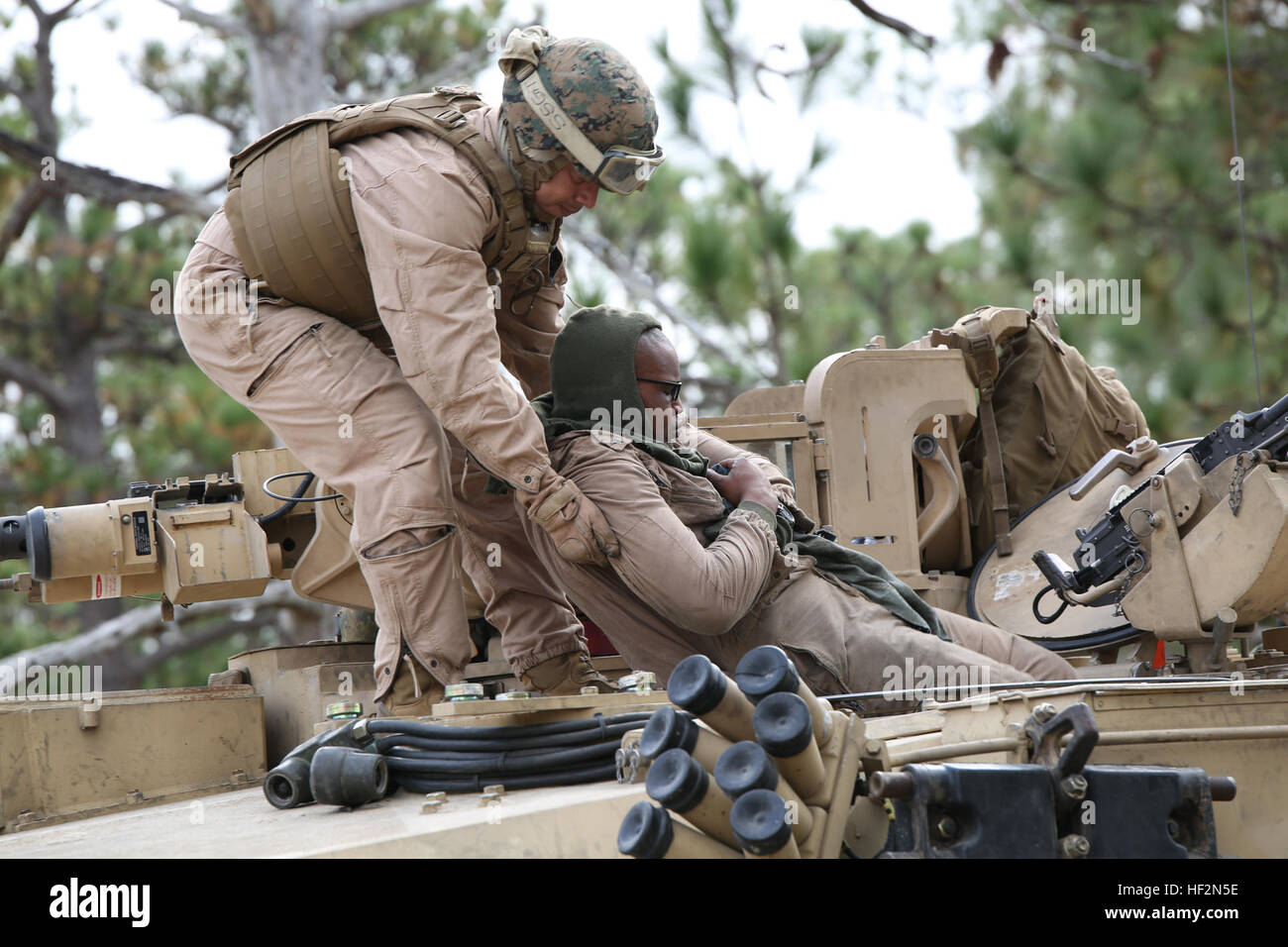 Marines With Tank Platoon, Company B, Ground Combat Element Integrated ...