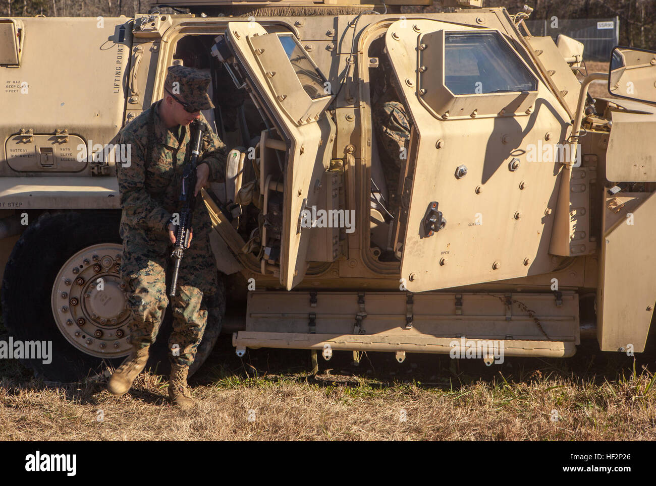 Aw179 A Marine with Alpha Company, 2nd Transportation Support Battalion, 2nd ...
