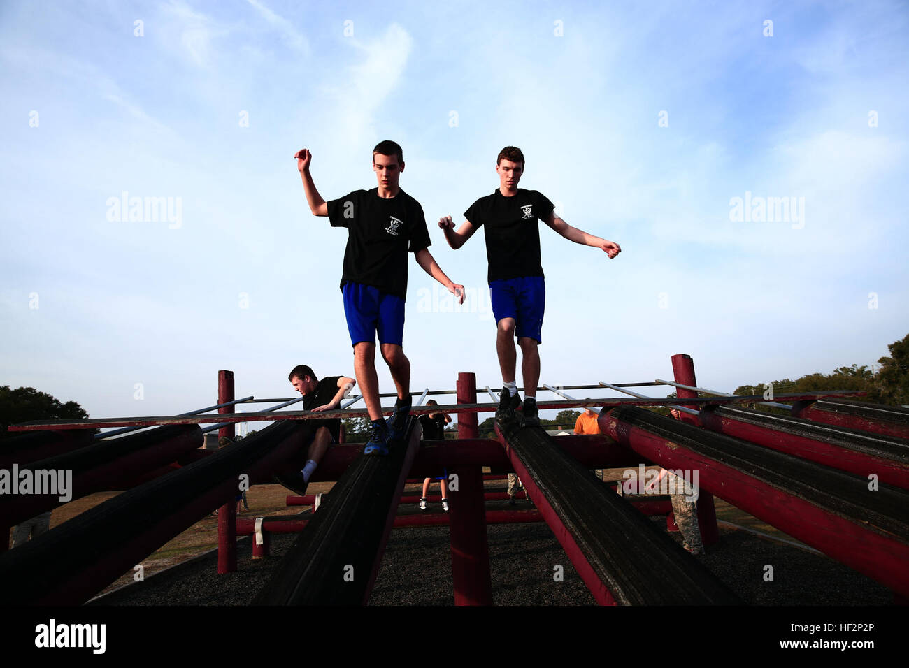 AFJROTC cadets from Parkwood High School navigate obstacles at Parris ...