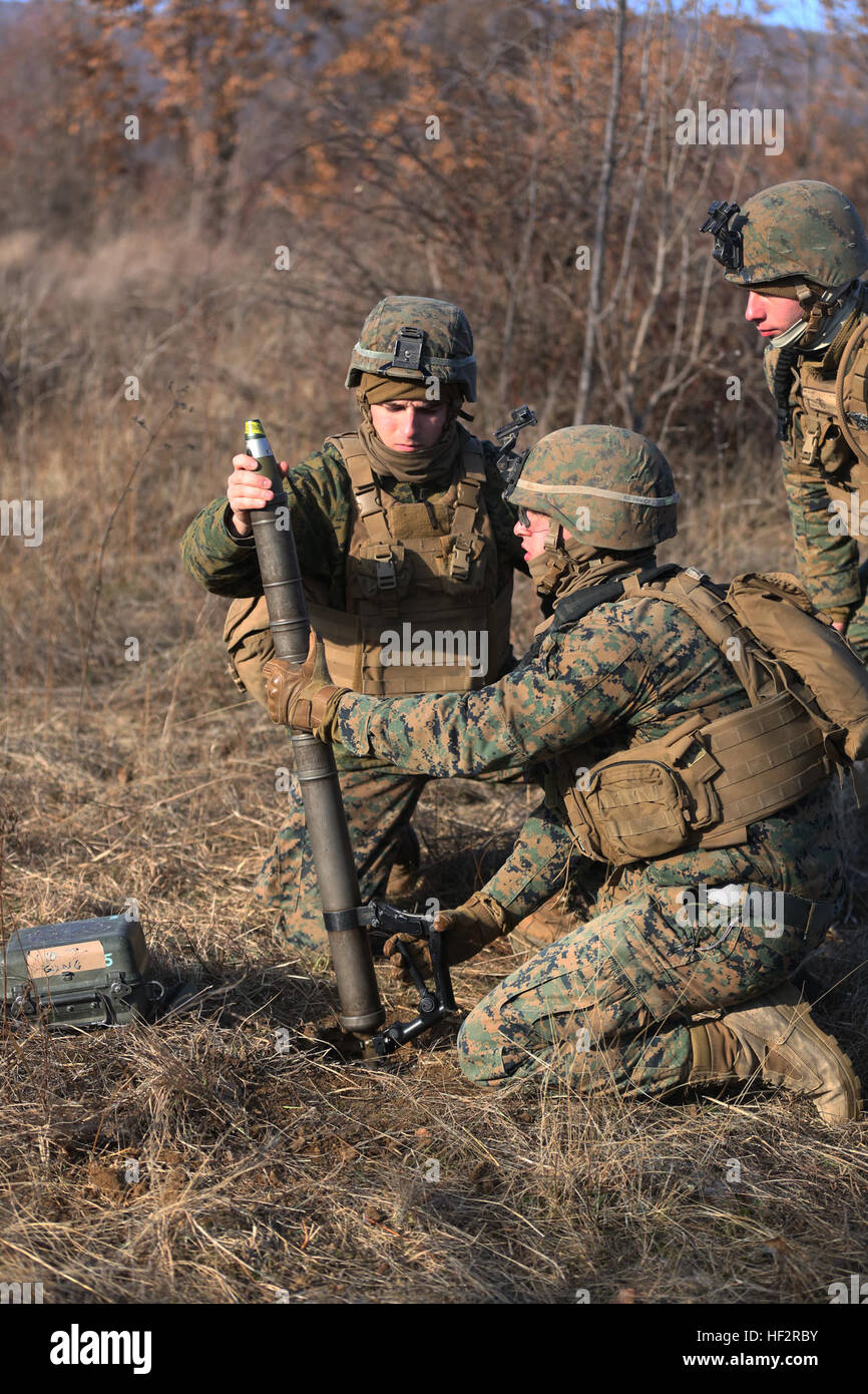Black Sea Rotational Force Marines with 81mm Mortar Platoon fire high