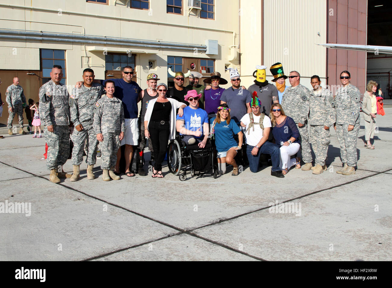 Soldiers Undertaking Disabled scuba arrived at U.S. Naval Station