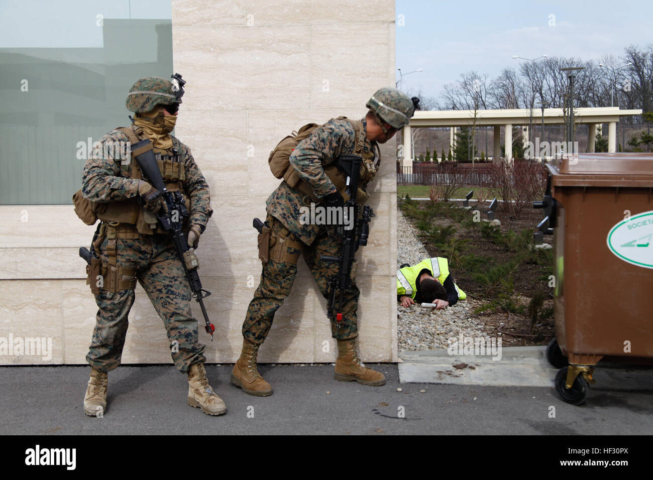 U.S. Marines with Alpha Fleet Anti-terrorism Security Team Company ...